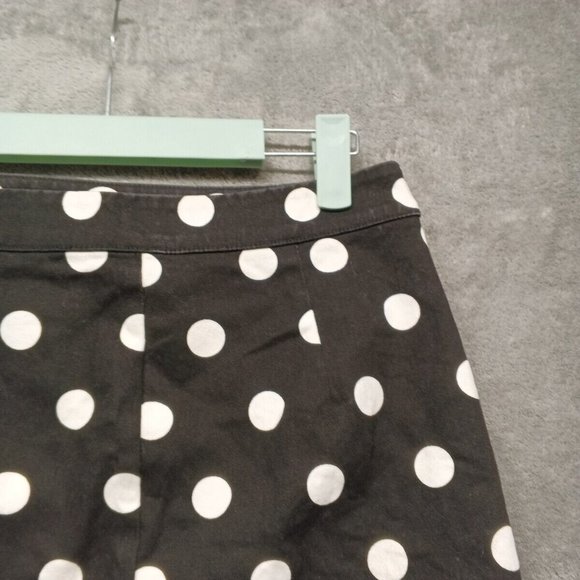 🍑FOREVER 21 Women Mini Skirt Denim Casual Polka Dots B/W Size S(W 28 in) - Picture 8 of 10